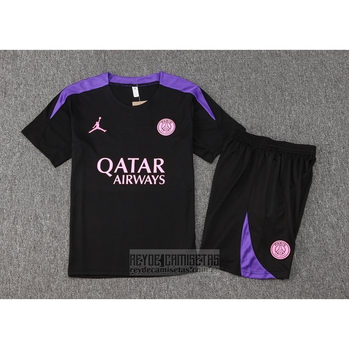 Chandal del Paris Saint-Germain Jordan Manga Corta 2024-2025 Negro - Pantalon Corto